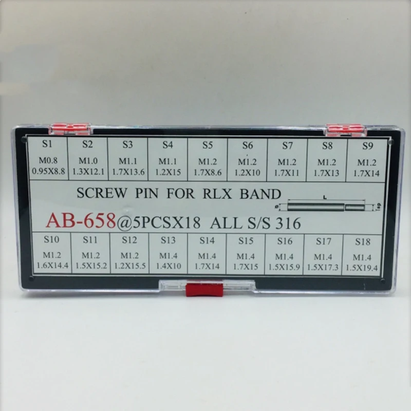 90 Pcs/Set Generic Screw Pins Links Watch Band Bracelet Strap Replacement Screws For Rlx Watch Band Repair Tool Parts