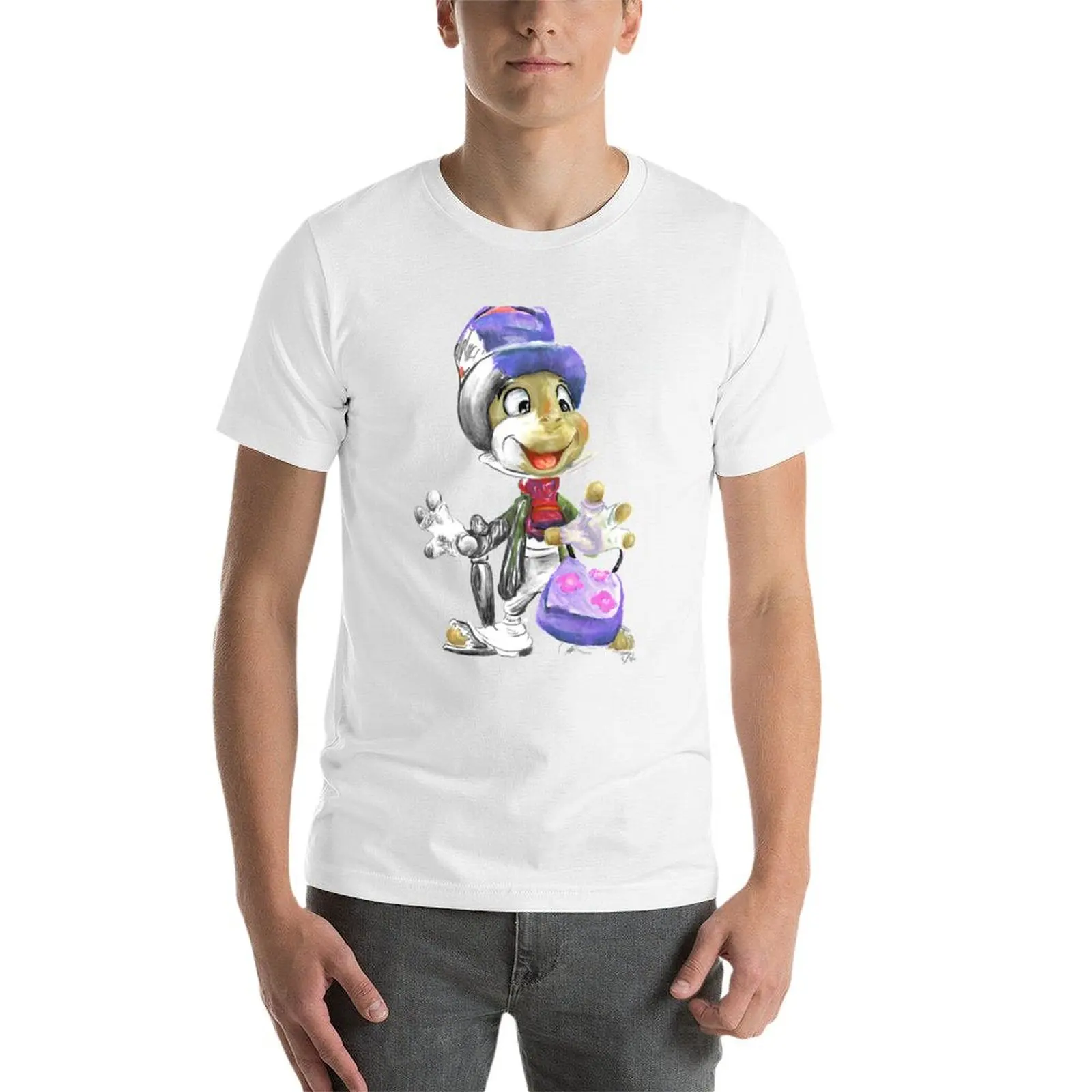 Уголь и масло - футболка Jiminy Cricket мужские забавные футболки с мемми мужская одежда