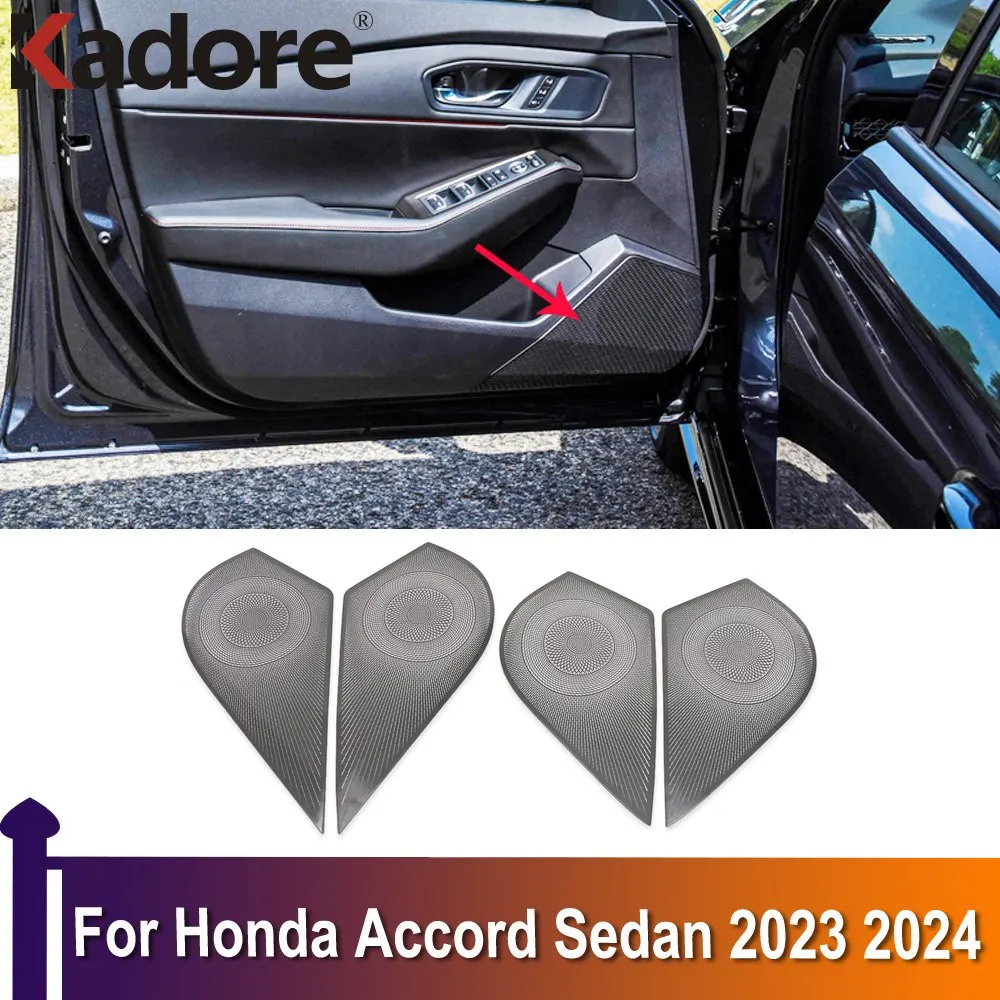 

Для Honda Accord Sedan 2023 2024 рамка колонки из нержавеющей стали звуковая круглая крышка отделка декоративные аксессуары