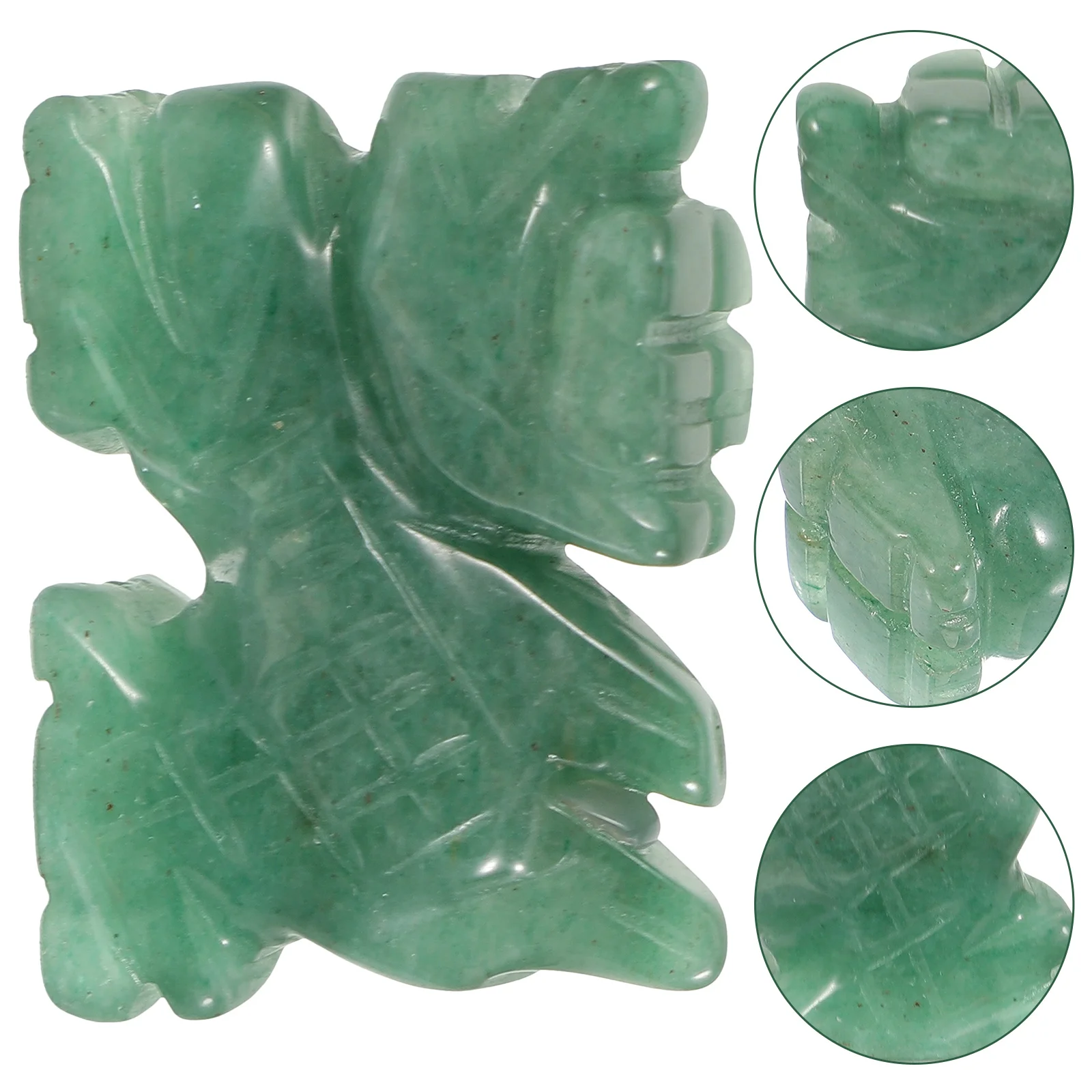 

Ornaments Dragon Shape Adornment Sculpture Statue Manual Chinese Decoration Aventurine Desktop Office