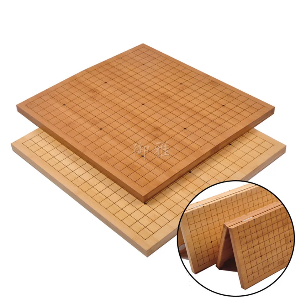 Деревянная складная дорожная шахматная доска Go Chess 19 44*47*2 см бамбуковая старая