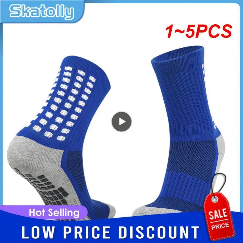 

1-5 шт., новые спортивные Нескользящие футбольные носки
