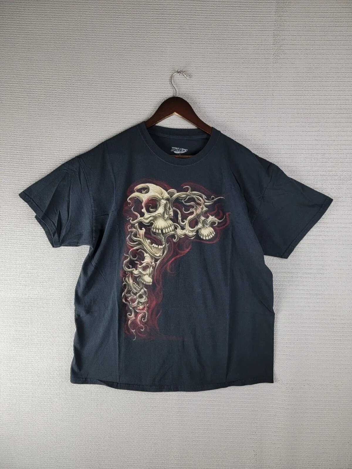 Женская футболка размер XL мистическое искусство Череп тату байкер