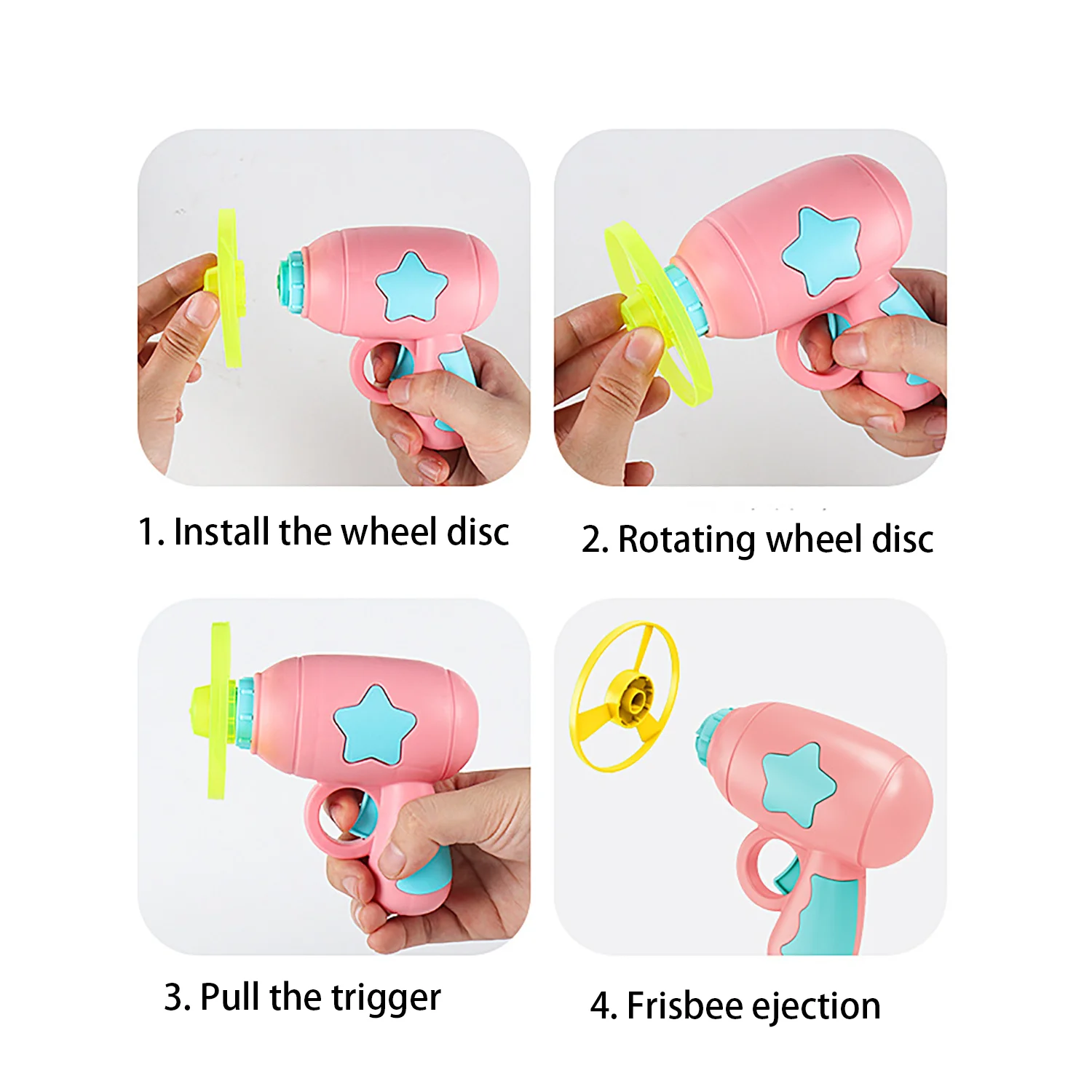 Детские игрушки светящаяся бамбуковая стрекоза катапульта пистолет вращающаяся