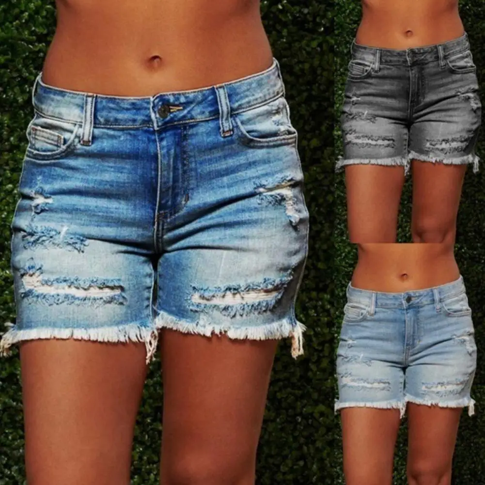 

Trendy Short Jeans Summer Colorfast Short Pants Lightweight Women Jeans