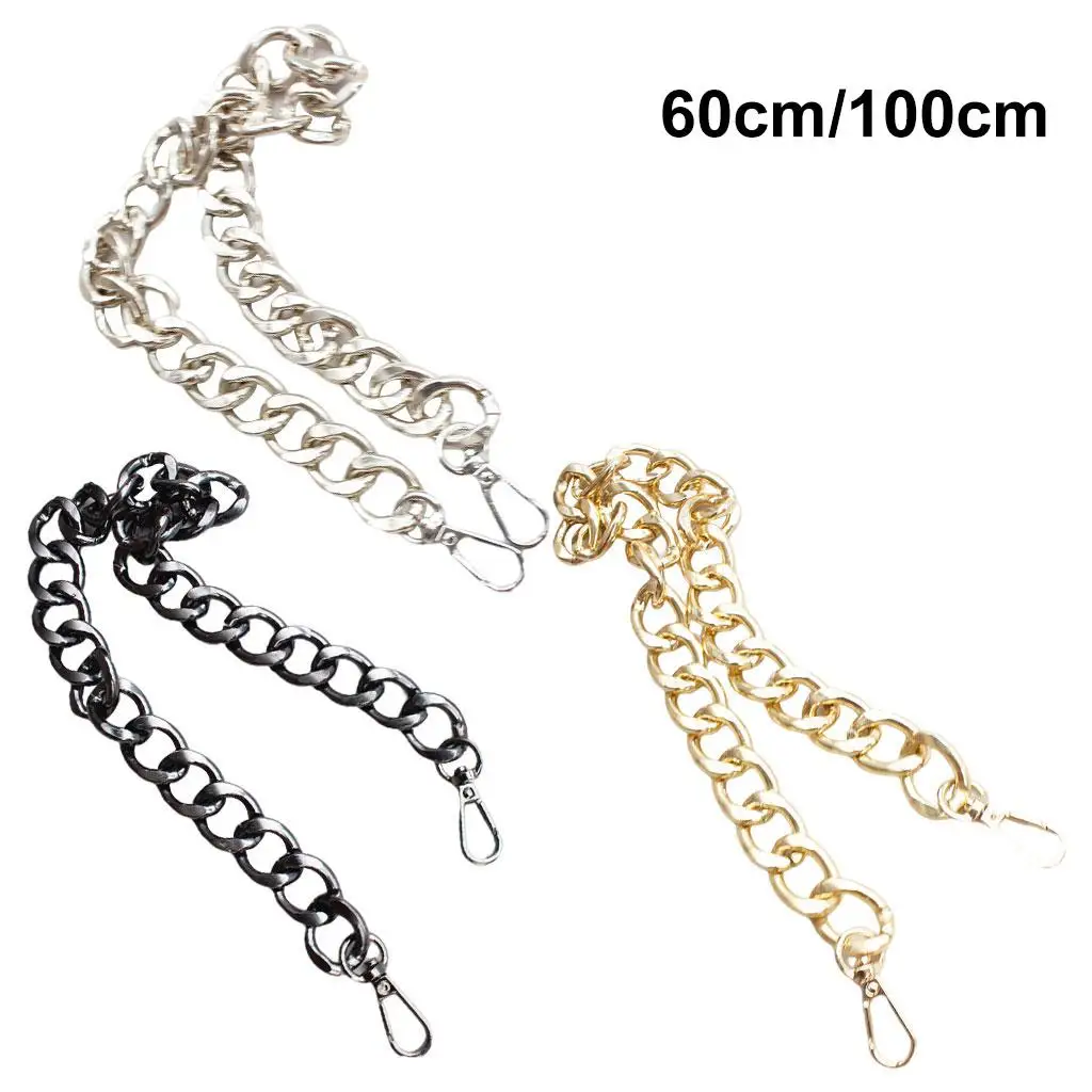 

Metal Bag Chain Strap Flat for Handbag Purse Replacement Accessories Handle Belts Charm Decoration