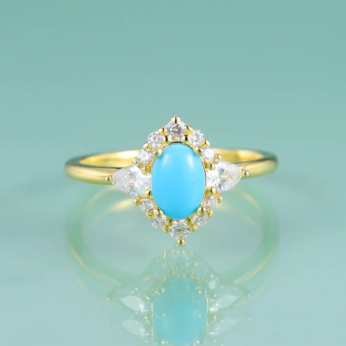 

Красота драгоценного камня реальное искусственное серебро Виктория гало синее модное 14K Золотое наполненное кольцо для вечеринки для женщ...