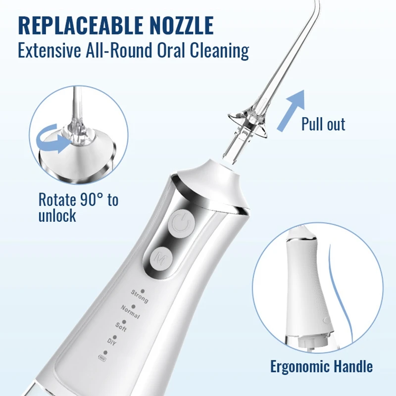 Перезаряжаемый водный Флоссер Высокочастотный импульсный бытовой очиститель