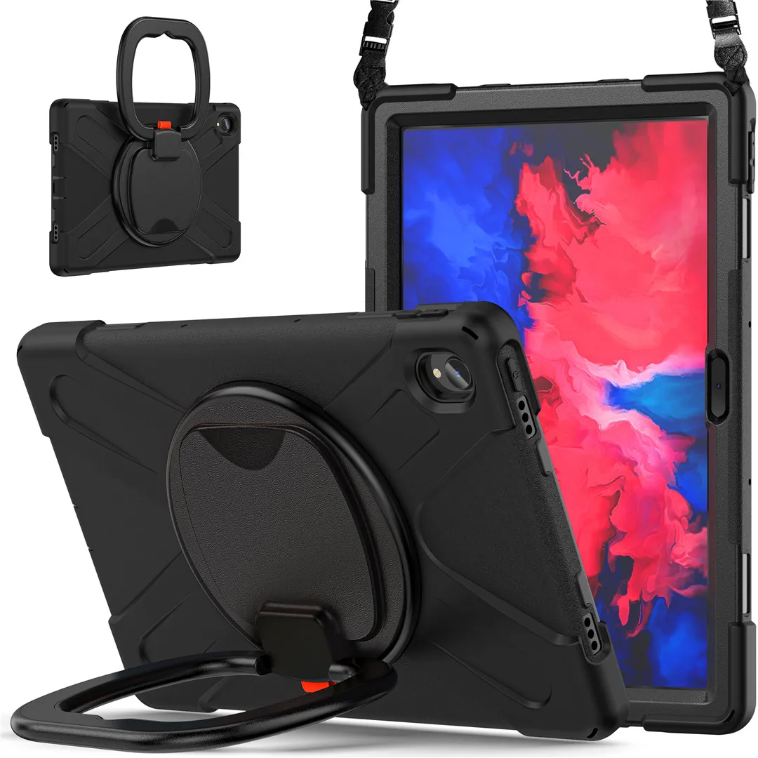 

For Lenovo Tab P11 Pro 11.5 TB-J716F TB-J706F Rugged Case Folding Rotate Handle For Lenovo Tab P11 Plus 11 2021 TB-J606/J607F