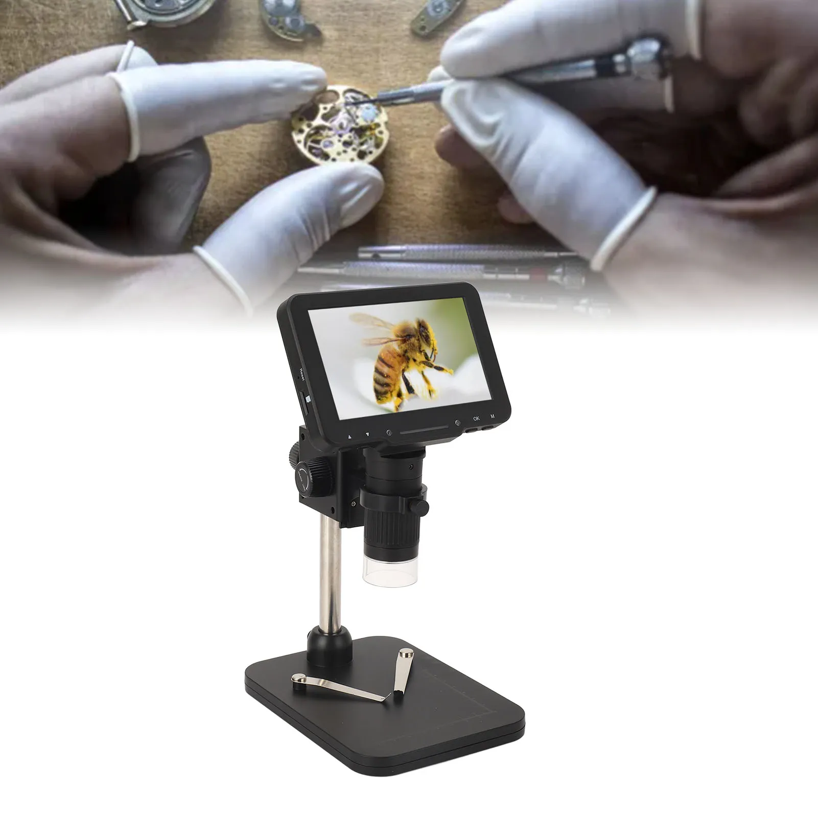 Цифровой электронный микроскоп 5in IPS экран 1080P HD монета лупа пайка USB камера 10X ‑