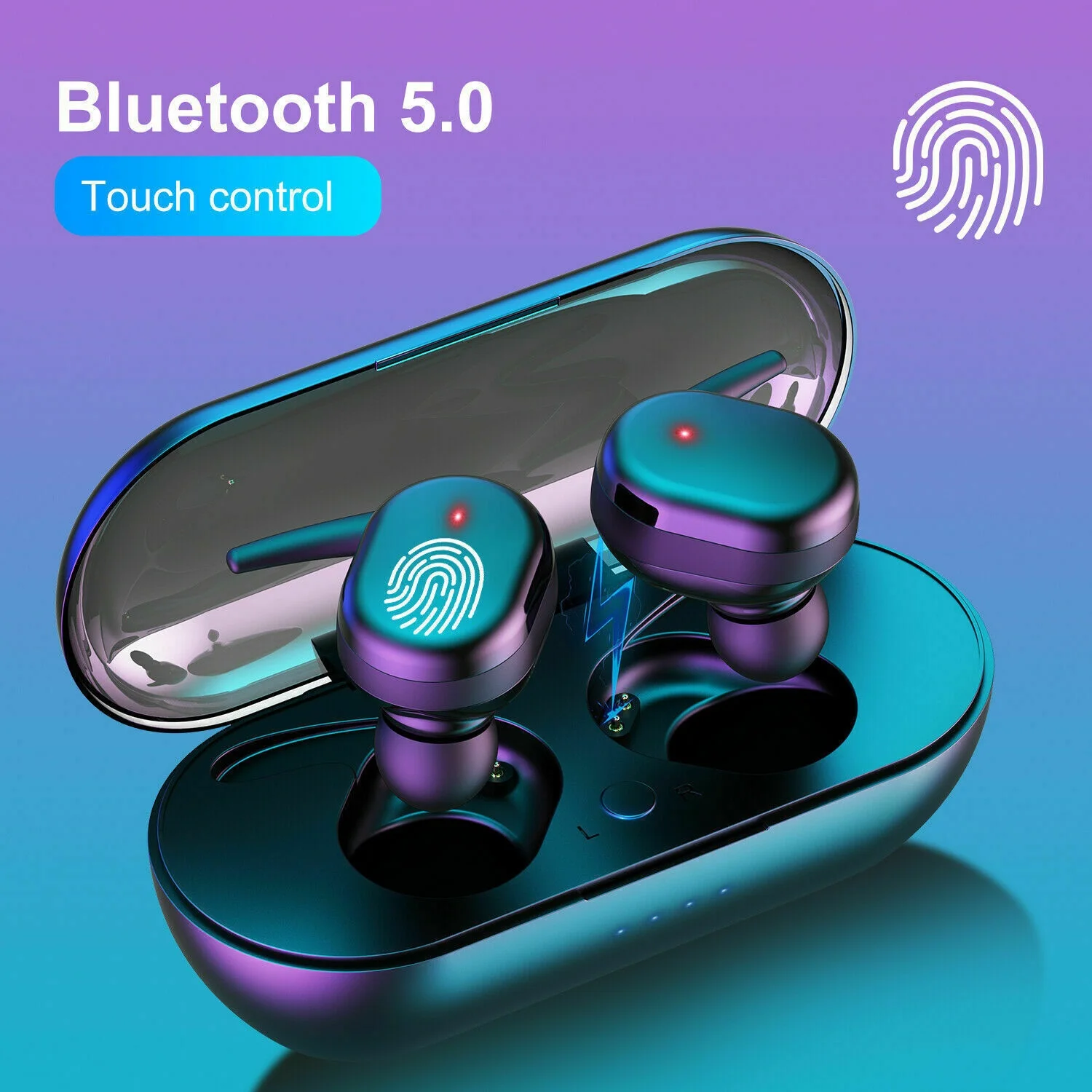 

TWS Wirless BT5.0 Headset Mini In-Ear Earbuds Earphone Touch Sport Headphones UK