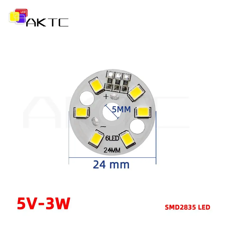 

Светодиодная панель Ankatec 5V3W-LEDP 10 шт., круглая, теплый/белый свет