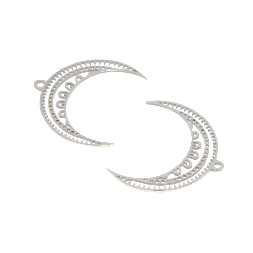 5 шт./Лот подвеска в виде полумесяца мандалы геометрической формы в форме короны из нержавеющей стали подвеска 35x31 мм