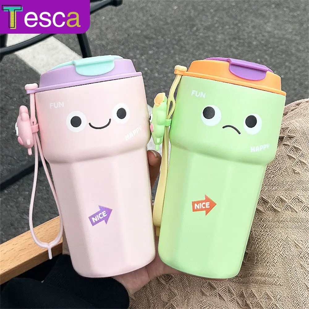 

Straw Cover Design Traveling Drum Cup Cover With Built-in Silicone Sealing Ring Portable Handle Thermos Cup Dust Proof Design