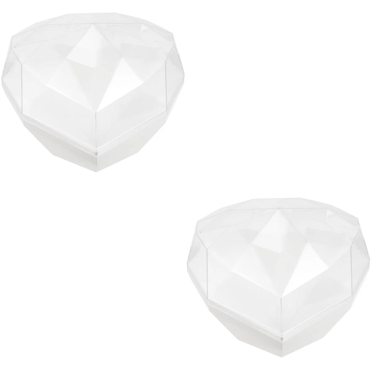 

2pcs Heart Shaped Box Flower Wrapping Box Romantic Acrylic Clear Flower Box Gift Box