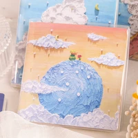creative painting fashion soft pvc cover the star prince series notebook 140140mm grid paper 128 sheets dotted paper 2022 gift