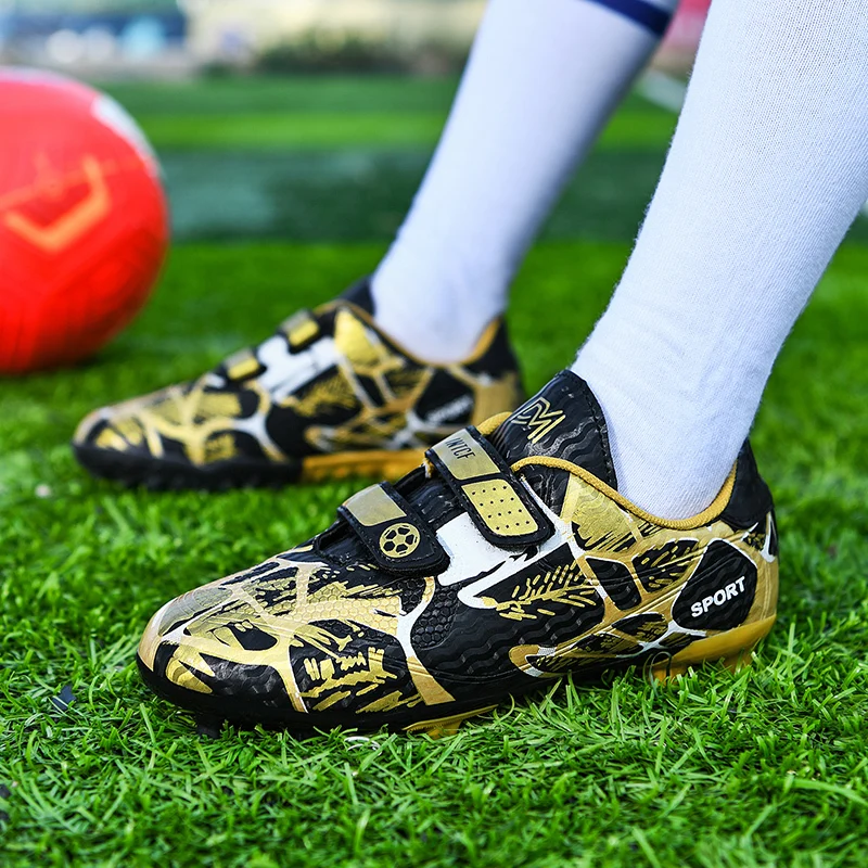 Hot Cheap Kids Soccer Shoes Cleats TF/FG Football Boots Grass Sneakers Children Football Shoes Boy Girl Training Sports Footwear