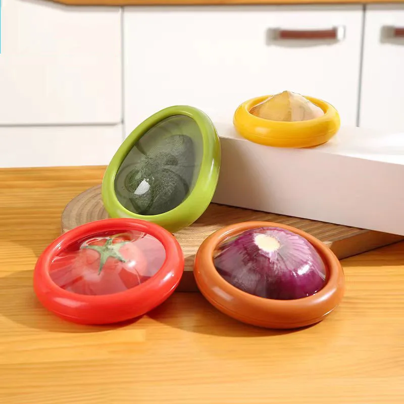 

Onion Holder Storage Containers for Fridge, Reusable Food Saver-Avocado Storage Container, Tomato, Onion, Lemon Keeper Holder