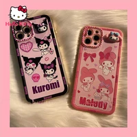hello kitty kuromi cartoon pink case for iphone 13 13 pro 13 pro max 12 12 pro max 11 pro x xs max xr cute couple phone case