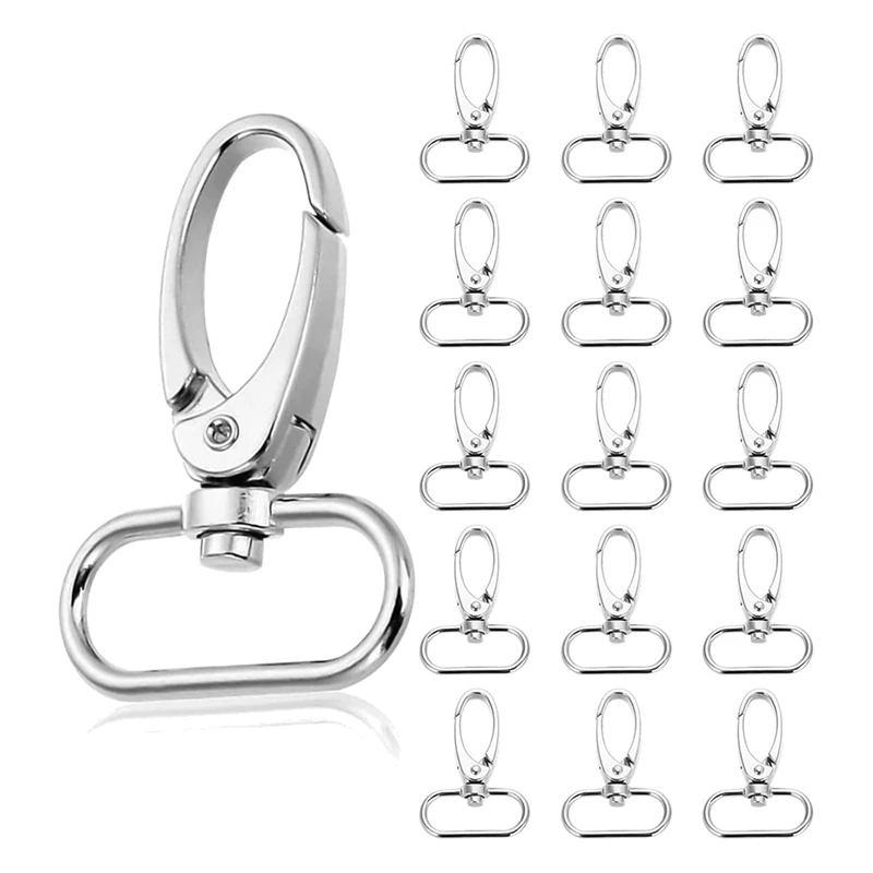 

30 Pcs Keychain D-Rings Snap Hook Lobsterswivel Keyring Clasp Swivel 360 Degree Rotatable Snap Hook For Lanyard Crafts