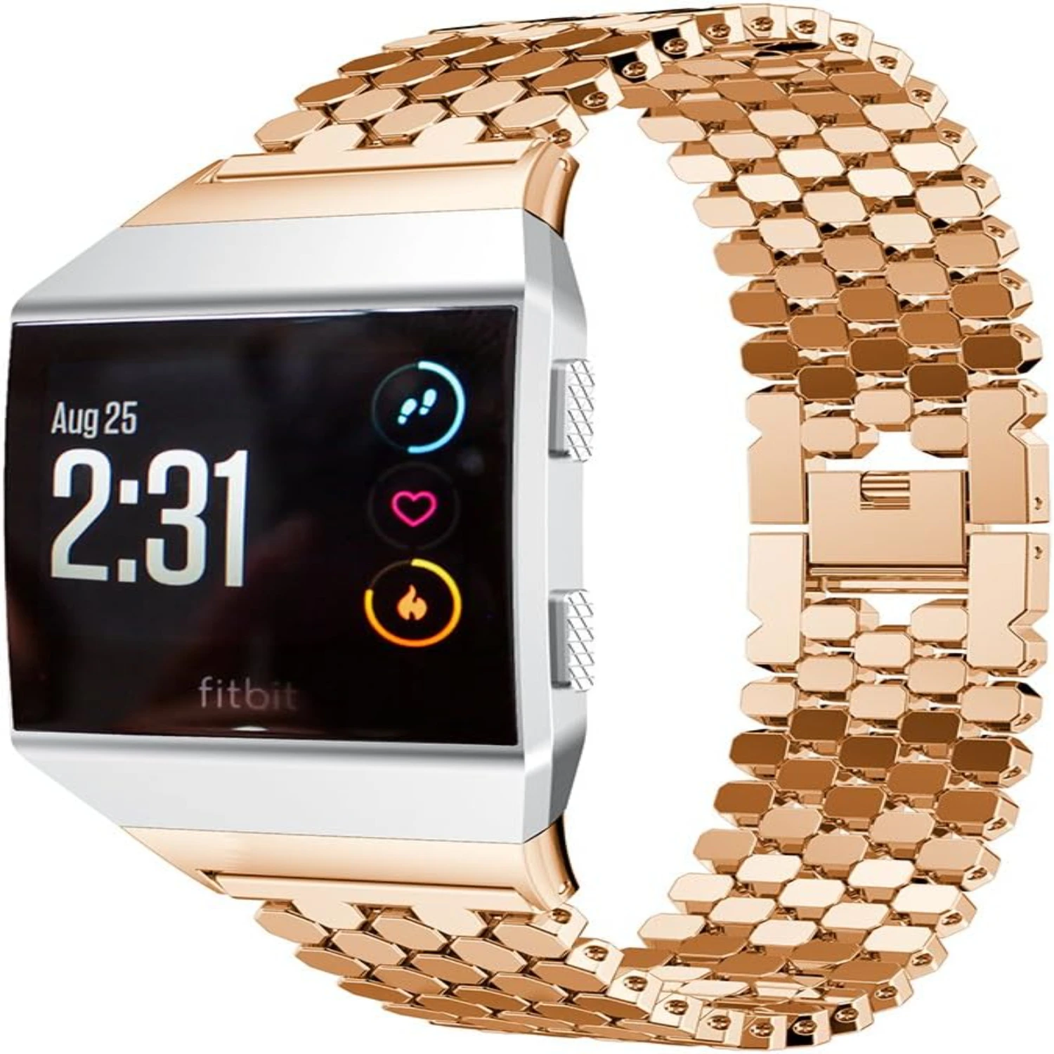 его ремешок премиум-класса из нержавеющей стали для ионных умных часов.