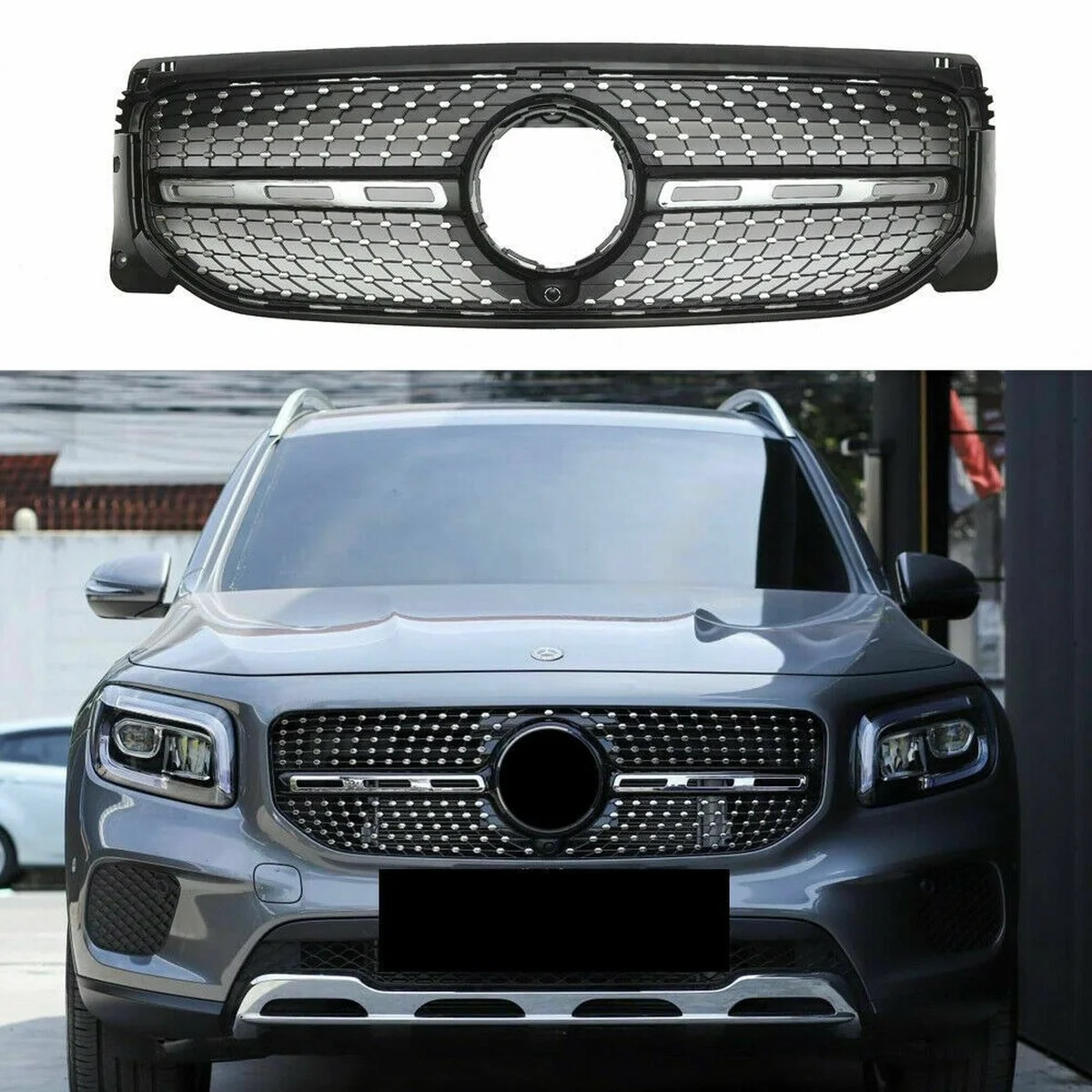 

Car Front Racing Grilles For Mercedes-Benz W247 GLB-Class 2020-IN Gloss Black