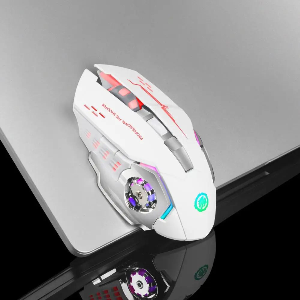 T2 New Wireless Mouse Charging Mute Office Game Laptop Bluetooth Dual Mode Wireless Mouse For PC Laptop Computer Game Office
