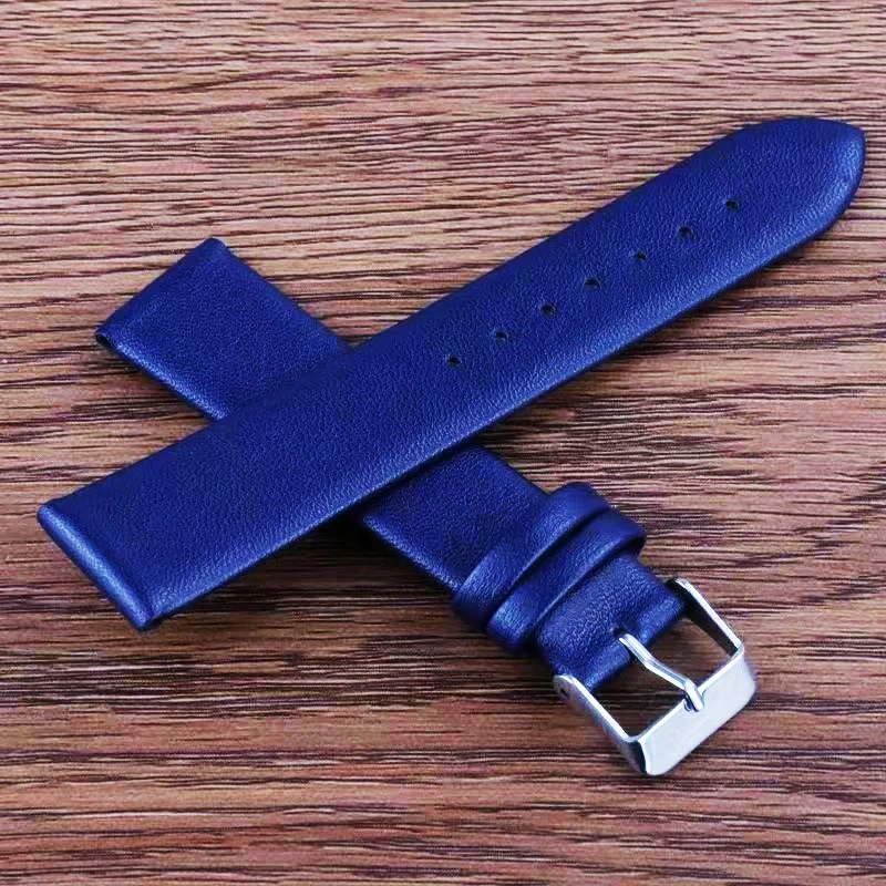 Soft Watch strap 8mm 10mm 12mm 14mm 16mm 18mm 20mm 22mm 24mm Men leather Women Watch band Part Purple Green Blue