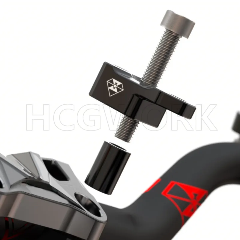 

Motorcycle Handlebar Extension Bracket Modified for 8mm Handlebar Top Cover Screw Hole Motorbike Universal