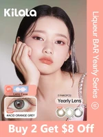 kilala color contact lenses yearly lens 1 pair2pcs natural daily use lenses for vision diopter correction with degree0 to 10