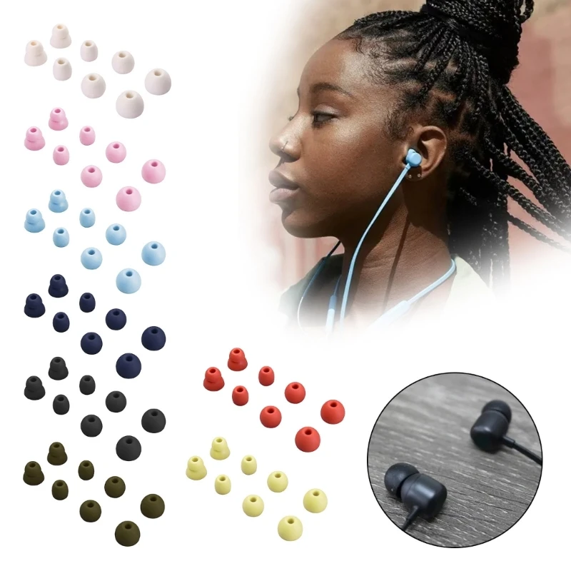 

4Pairs Earbuds Cover In-Ear Tips Soft Silicone Ear Buds Accessories for beats X Earphone Eartips