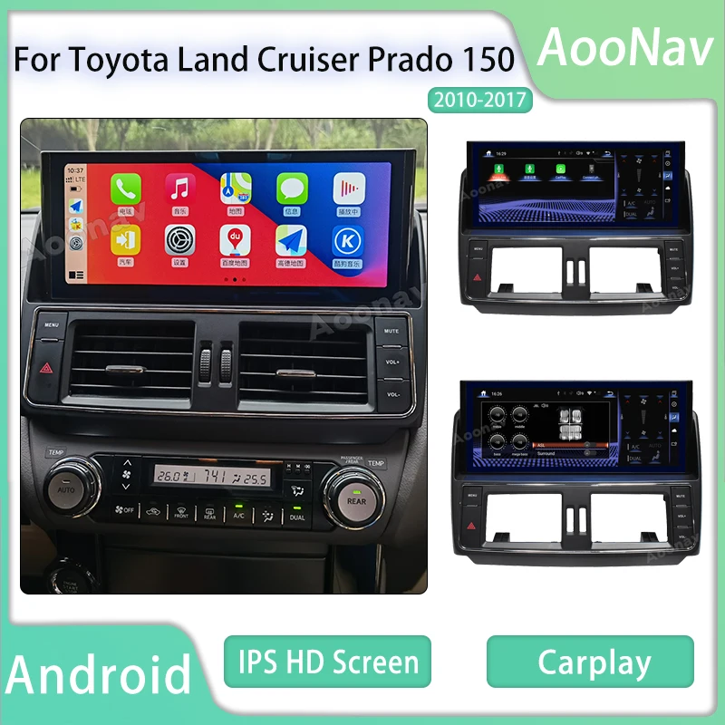 

Car radio with screen For Toyota Land Cruiser Prado 150 2010 2011 2012-2017 Tesla AUTO Tape Recorder With Touch Screen