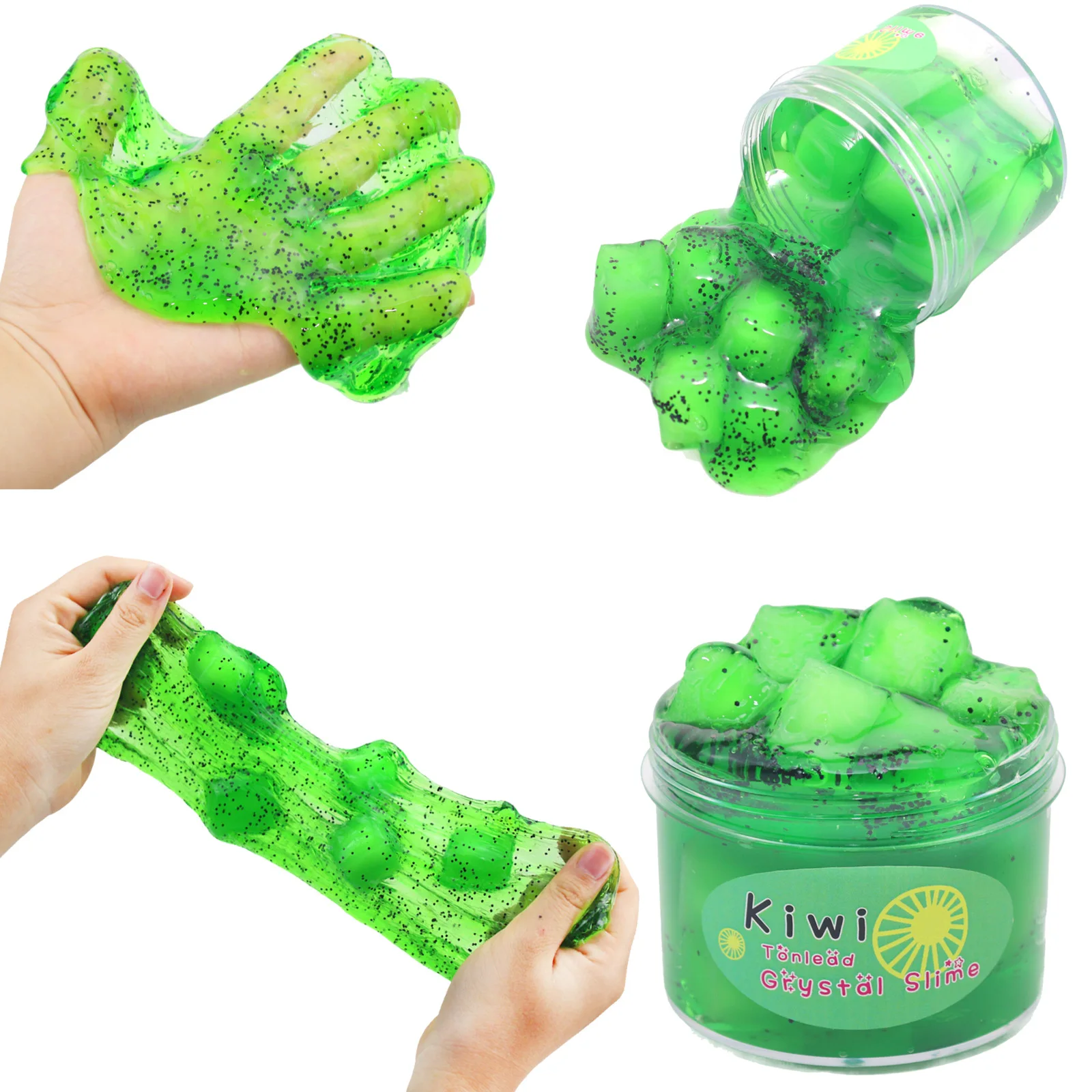 

70ml Soft DIY Slime Ingredients Elastic Fruit Slime Toy Non-sticky Cloud Stress Relief Colour Clay Decompression Squeeze Toy