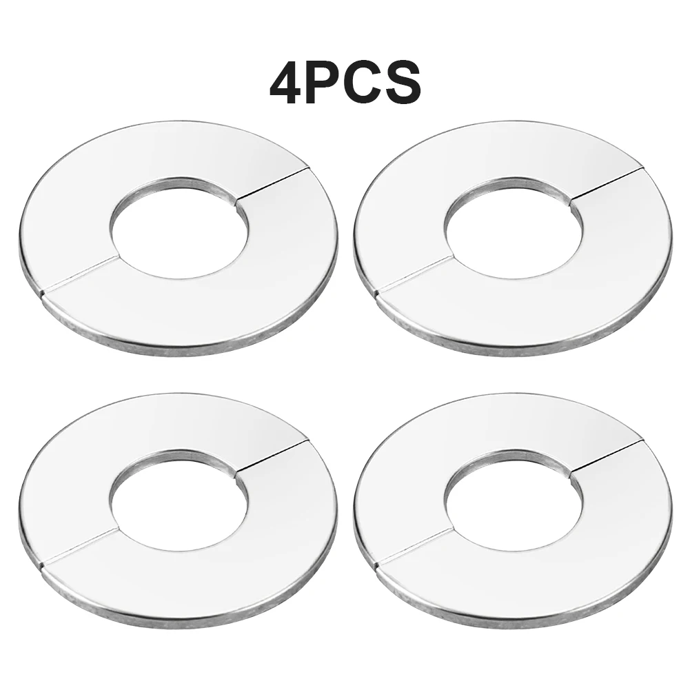 

4pcs Universal Wall Split Flange Pipe Cover Round Accessories Decorative Replacement Stainless Steel Easy Install Practical Home