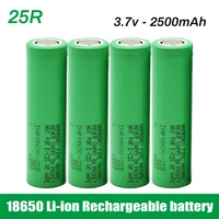 100 new 18650 battery 3 7v rechargeable battery inr18650 25r 20a discharge li ion battery battery screwdriver flashlight