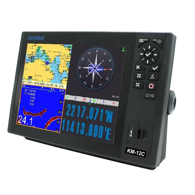 ONWA KM-12X 5 в 1 12-дюймовый морской GPS-Графический Плоттер + транспондер AIS класса B