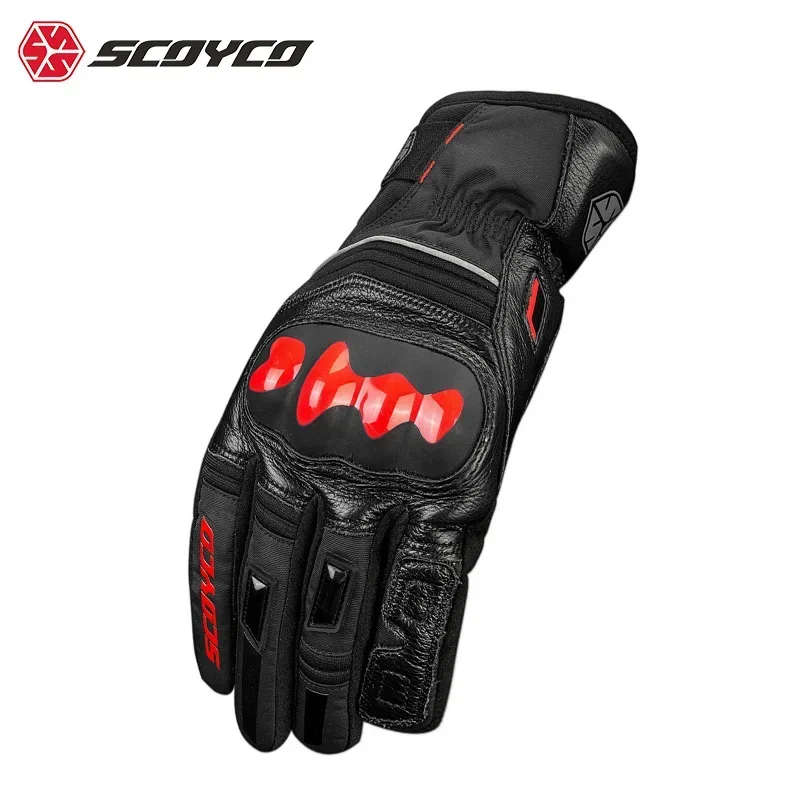 Scoyco мотоциклетные перчатки для мужчин и женщин гоночный автомобиль осень зима
