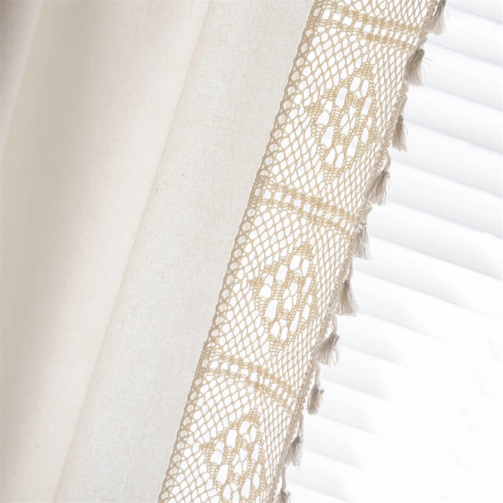 Clochef 1 шт. льняные полузатемняющие шторы в стиле бохо карман для фермерского дома