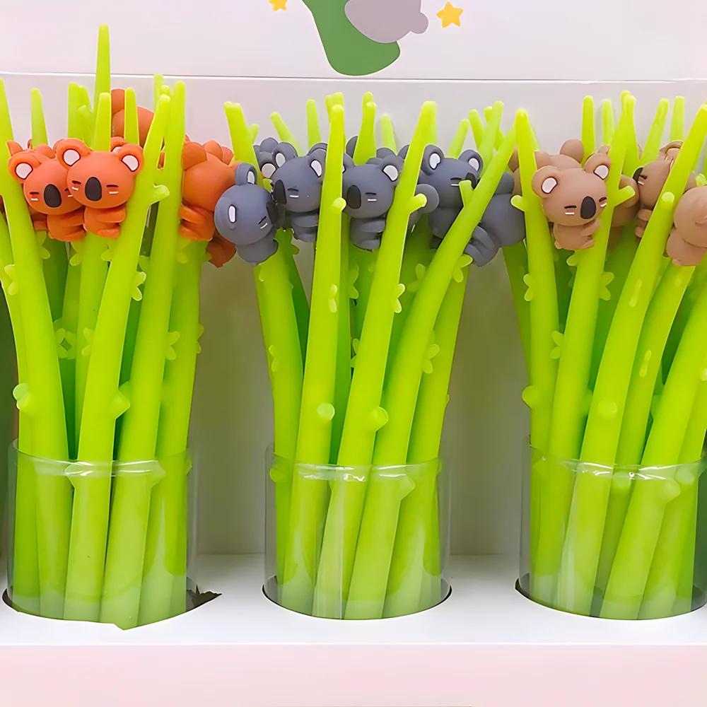 Креативные гелевые чернильные ручки Kawaii Koala милые нарядные с животными для