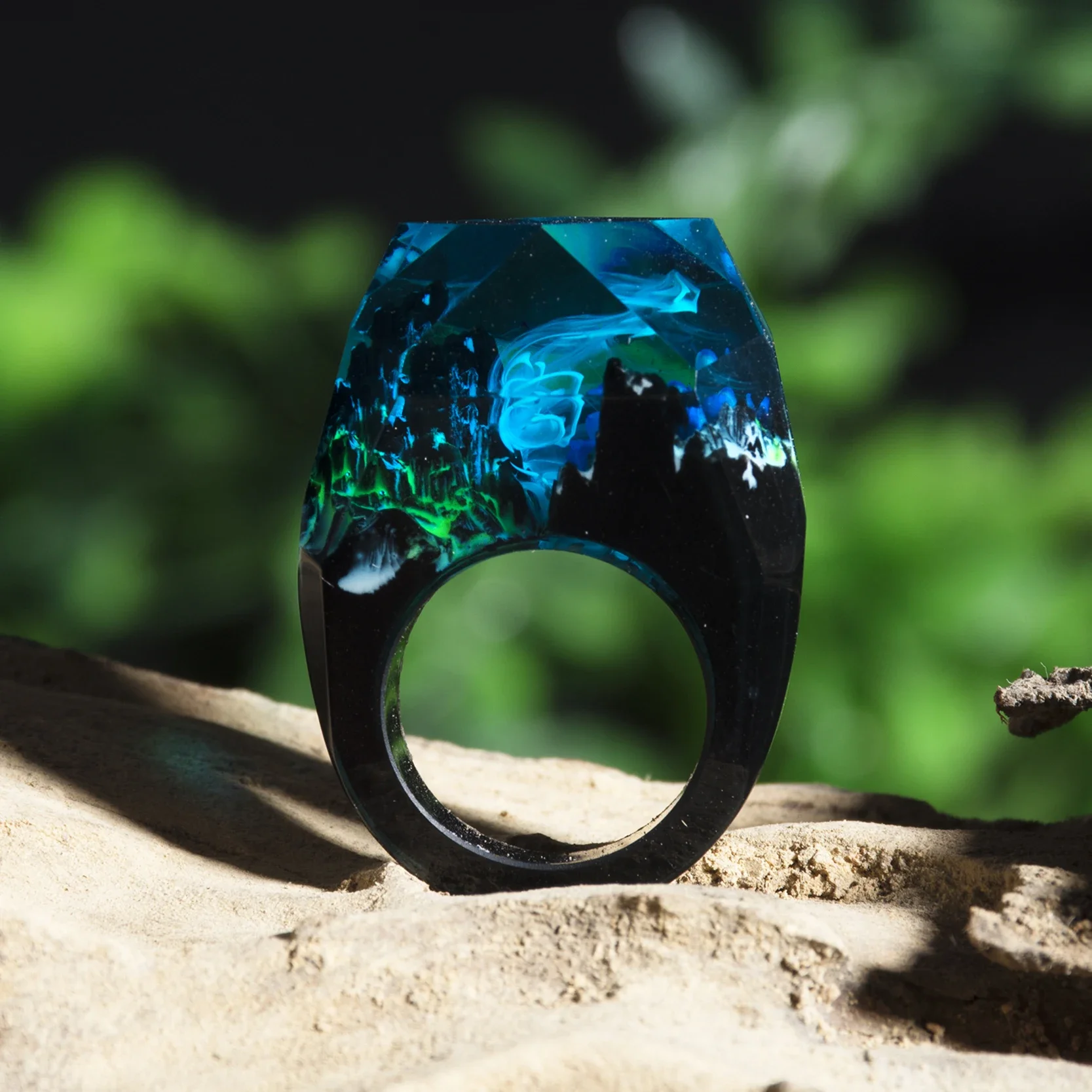 Деревянное кольцо из смолы Souleather для женщин