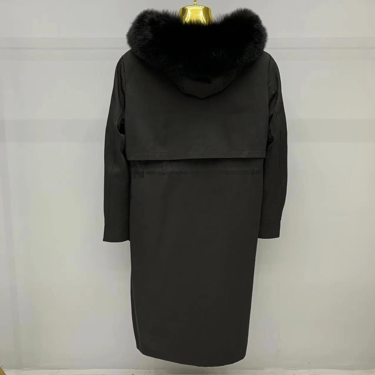 Длинная женская парка новинка 2023 модное зимнее теплое меховое пальто со съемной