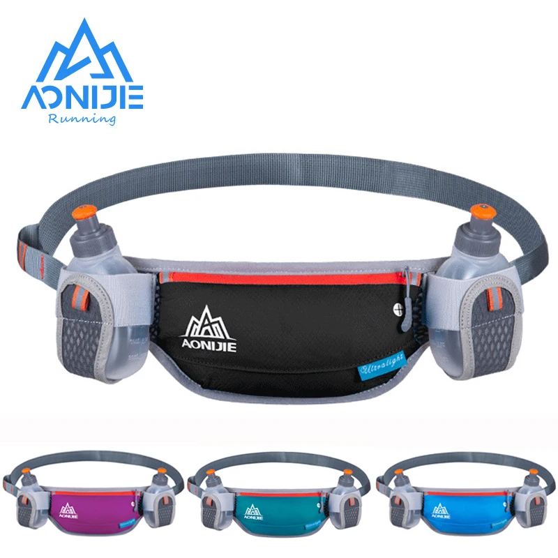AONIJIE Running Waist Bag Sports Hydration Belt Bag Men Women Outdoor Travel Jogging Fanny Pack Waist Pack with Water Bottle
