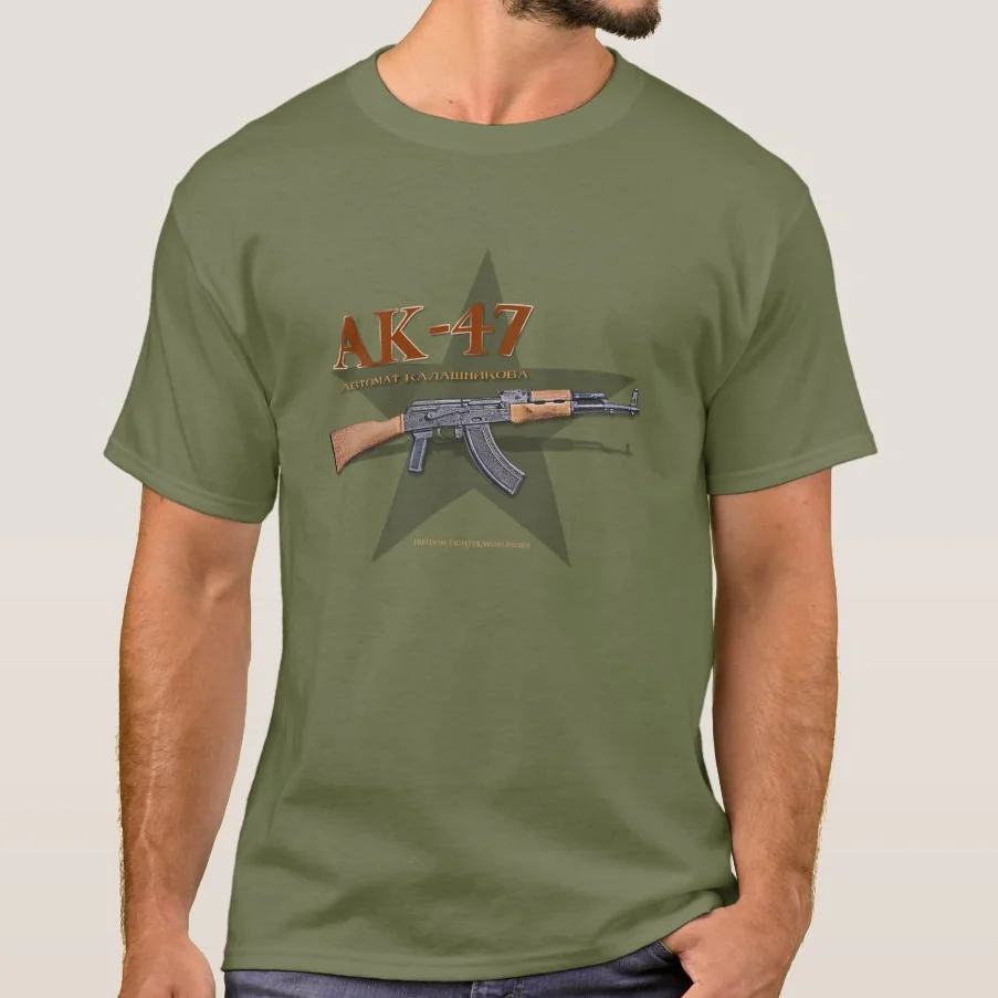 

Freedom Fighter Worldwide AK-47 Assault Rifle T-Shirt. Premium Cotton Short Sleeve O-Neck Mens T Shirt New S-3XL