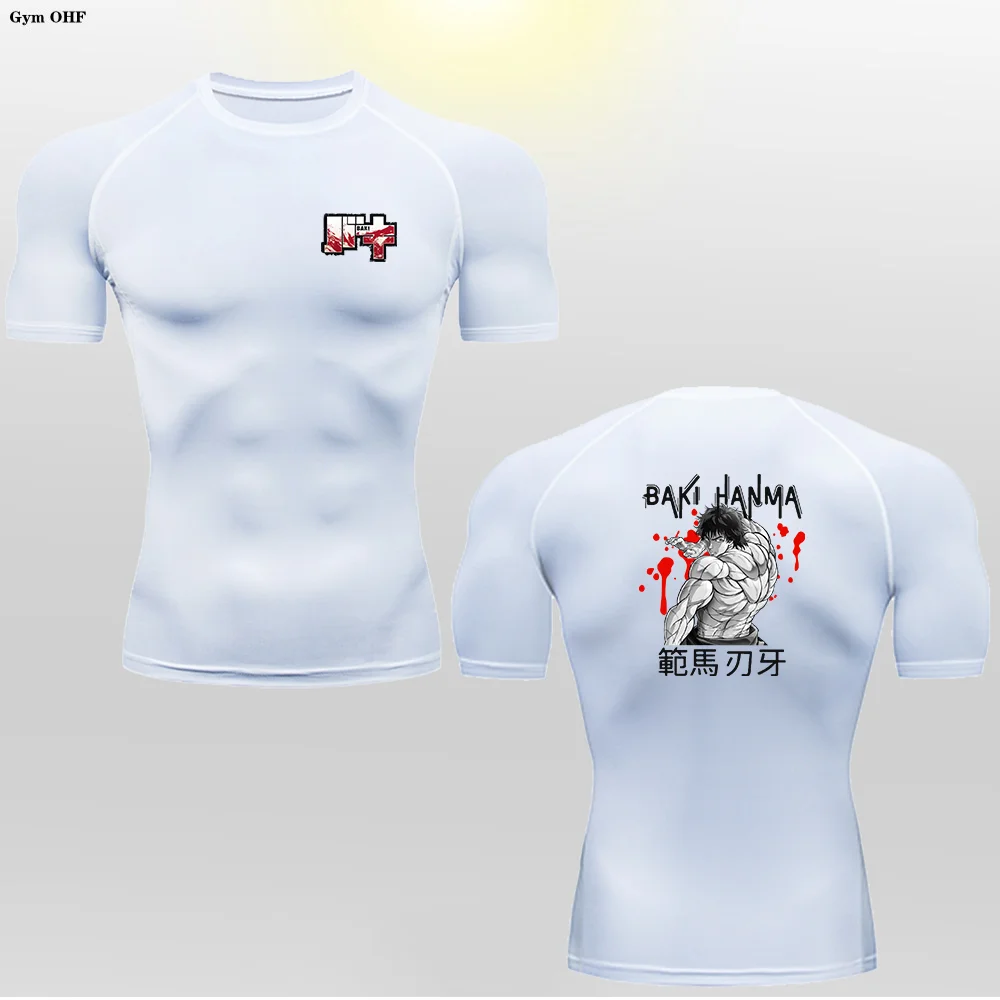 Men's Training T shirt Tight Slow Running Milk Silk Shirt New Printed Casual Fashion Breathable Fast Drying shirts