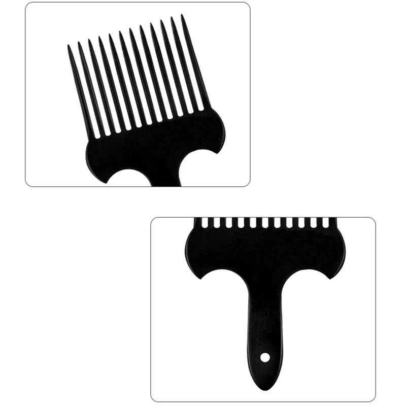 

Black Wide Teeth Brush Plastic Pick Comb Fork Hairbrush Hair Styling Tools