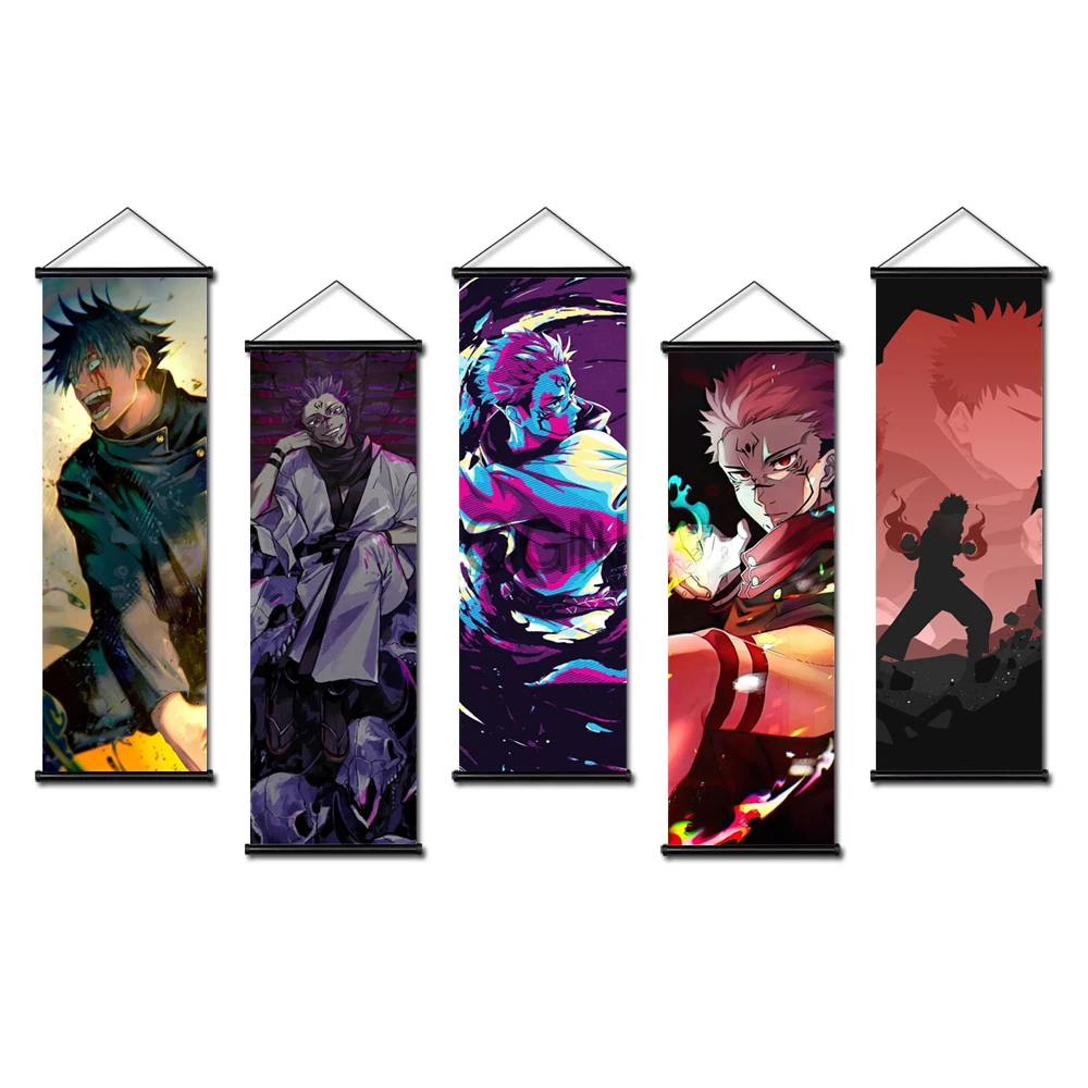 

Jujutsu Kaisen Painting Poster Wall Artwork Prints Fushiguro Megumi Hanging Scrolls Canvas Pictures Home Decor Murals Kids Room