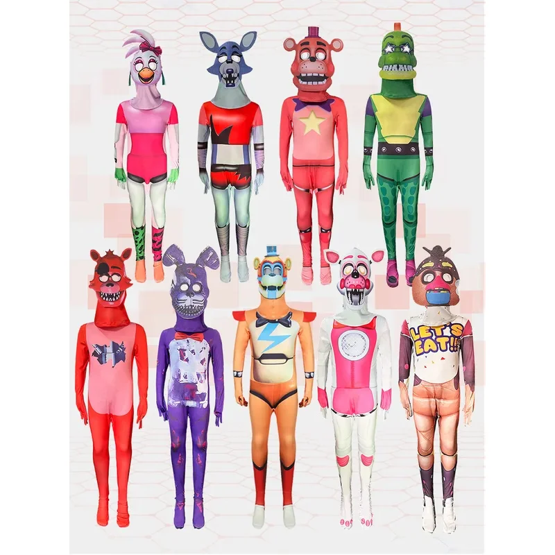 Ужасный костюм на Хэллоуин для детей комбинезон Fnaf Scp косплей кошмар Бонни