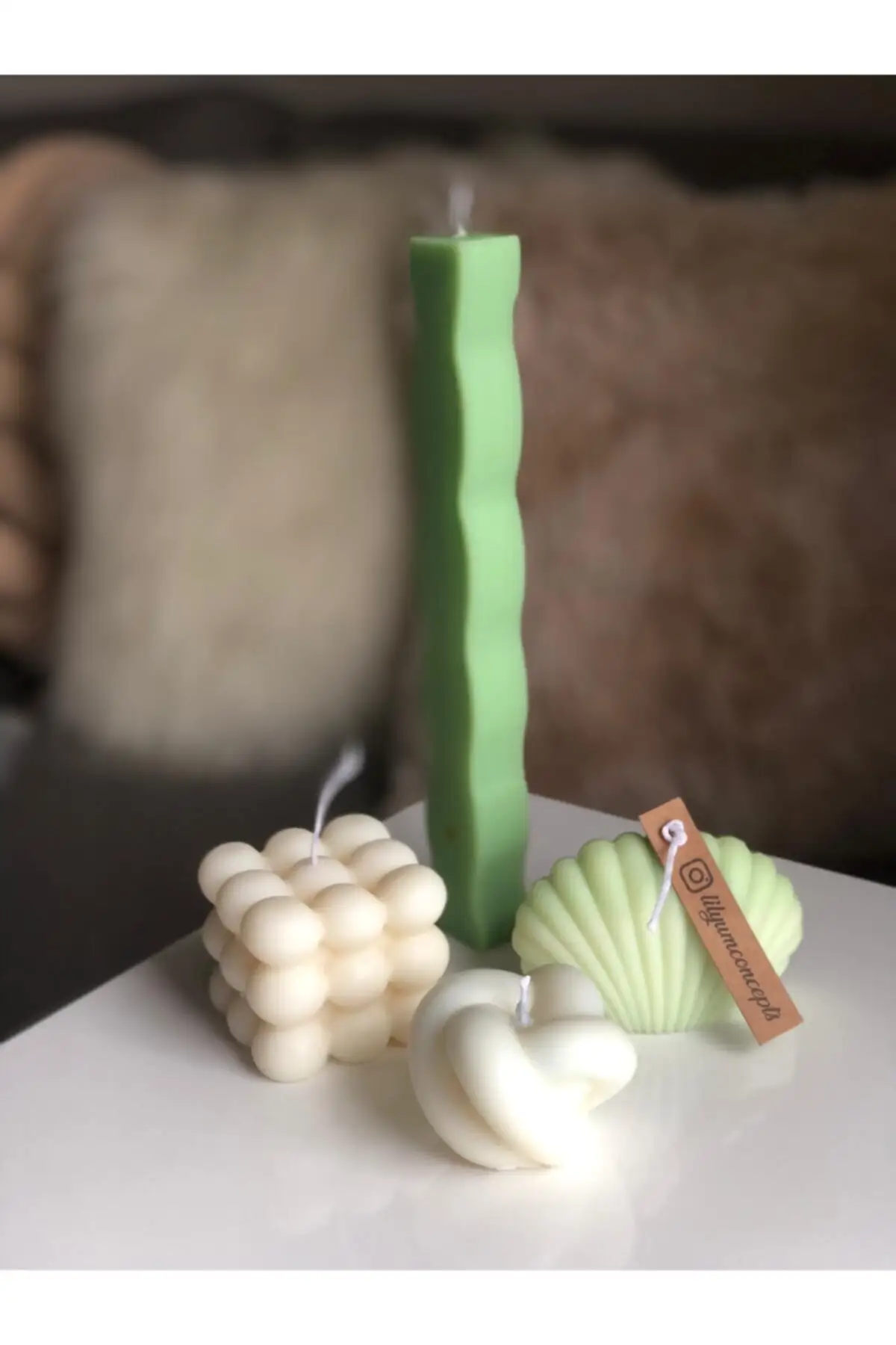 

Natural Soy Wax Scented Oyster, bubble, knot, knotty Rod 4'l Set