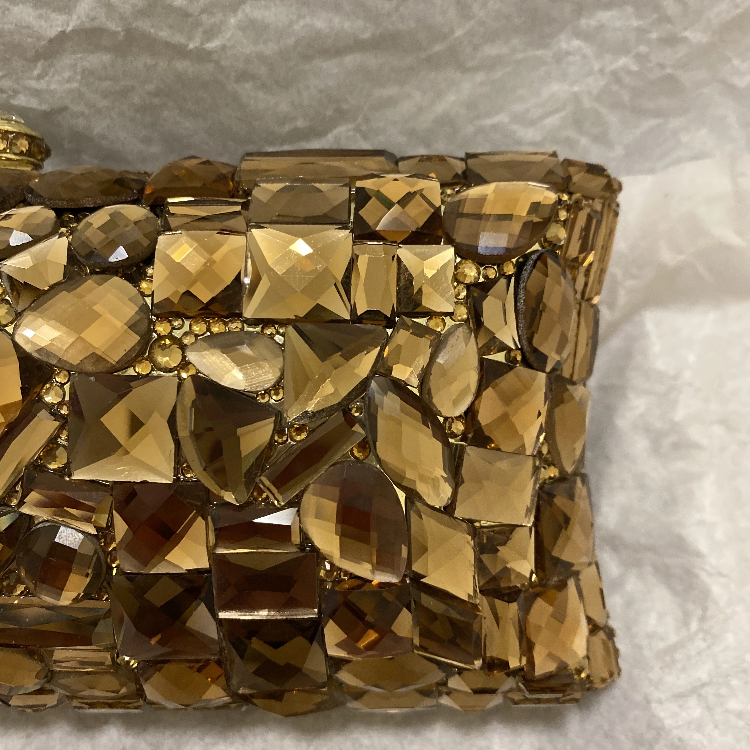 Женский Свадебный клатч с золотым стеклом и бриллиантами WHTUOHENG роскошный