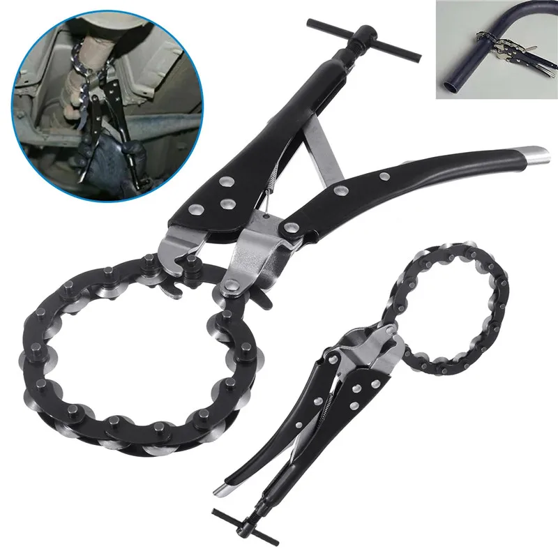 

Heavy Duty Chain Pipe Cutter Chain Exhaust Pipe Cutter Tool Multi-Wheel Blade Tail Steel Tubing Cutter Cutting Locking Pliers